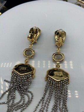 Alexis Bittar Long Tassel Clip-On Earrings